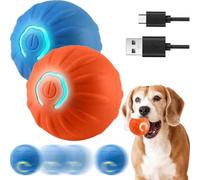LIFECOSM Interactive Pet Toy Automatic Rolling Ball Dog Toy,Electric Dog Ball Toy with LED Flash Light,Rechargeable USB Automatic Bouncing Balls,360° Smart Automatic Rolling Ball Toy for Dog Cat