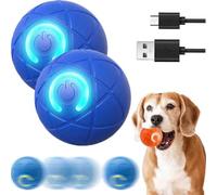 LIFECOSM Interactive Pet Toy Automatic Rolling Ball Dog Toy,Electric Dog Ball Toy with LED Flash Light,Rechargeable USB Automatic Bouncing Balls,360° Smart Automatic Rolling Ball Toy for Dog Cat