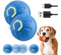 LIFECOSM Interactive Pet Toy Automatic Rolling Ball Dog Toy,Electric Dog Ball Toy with LED Flash Light,Rechargeable USB Automatic Bouncing Balls,360° Smart Automatic Rolling Ball Toy for Dog Cat