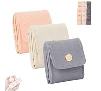 LIFECOSM Mini Travel Jewelry Bag, Travel Jewelry Roll Bag with Buckle,Foldable Portable Jewelry Organizers and Storage for Travel Essentials,Ring,Earring (3PCS)