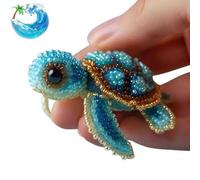 LIFECOSM Octopus Bead Embroidery Kit,Ocean Animals Three-Dimensional Embroidery Set,DIY Beadwork Craft Kit for Beginners with Full-Color Instruction. (Sea Turtles)