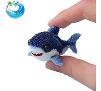 LIFECOSM Octopus Bead Embroidery Kit,Ocean Animals Three-Dimensional Embroidery Set,DIY Beadwork Craft Kit for Beginners with Full-Color Instruction. (Shark)