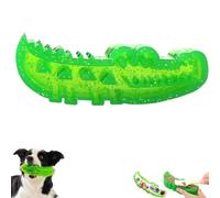 LIFECOSM Slow Feed Chew and Fetch Crocodile,Dog Slow Feeder Puzzle Toy,Rubber Alligator Chew Toy for Fetch, Chewing Training,Teeth Cleaning & Reduces Stress (Large)