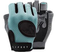 LIFECT Essential Breathable Workout Gloves, Knuckle Weight Lifting Fingerless Gym Exercise Gloves with Curved Open Back for Powerlifting, Crossfit, Women and Men