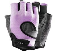 LIFECT Freedom Workout Gloves, Knuckle Weight Lifting Shorty Fingerless Gloves with Curved Open Back, for Powerlifting, Gym, Women and Men (Purple, Medium)