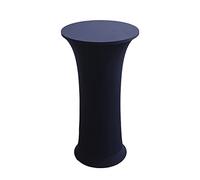 LIFEDX Spandex Cocktail Table Cover,Round Cocktail Tablecloth Stretch Tablecloths Fitted High Top Round Bar Table for Wedding Party Banquet Birthday Outdoor Party,Dark Blue,1Pc