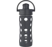 Lifefactory 12oz Active Flip Cap, Carbon Glass Water Bottle