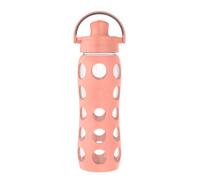 Lifefactory 22-Ounce Glass Water Bottle with Active Flip Cap and Protective Silicone Sleeve, Cantaloupe, 22oz