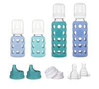 Lifefactory 4 Bottle Starter Set, Mint/Blanket/Kale/Blueberry/White