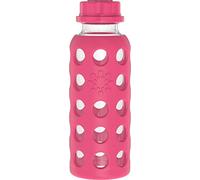 Lifefactory Bottle with Flat Cap, Glass, Raspberry, 9 oz