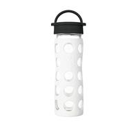Lifefactory Glass Hydration Bottle – Arctic White – 475 ml