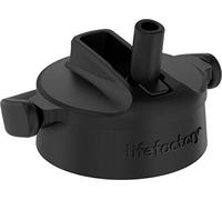 Lifefactory Pivot Straw Cap Accessory for 12-Ounce, 16-Ounce, and 22-Ounce Glass Bottles, Onyx Black
