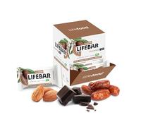 Lifefood, Lifebar Energy Bars Mini - Chocolate Mini Energy Bar, Raw, Vegan, Bio, Gluten Free, No Added Sugar, Organically Farmed - 20er Pack (20 x 25g)