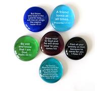 Lifeforce Glass Scripture Glass Stones, Six of Your Favorite Inspiring Bible Verses on Translucent and Opaque Rocks, Packaged in a Deluxe Gift Box Set I.