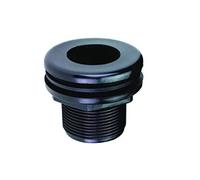 Lifegard Aquatics R270577 x Slip PVC Bulkhead Fitting for Rain Barrels, Aquariums, Irrigation, Black, 1"