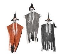 Lifegogo 3 PCS Halloween Hanging Ghost Decor: Hanging Grim Reaper Yard Decorations Spooky Skeleton Ghosts for Haunted Houses & Garden Decor Scary Indoor Outdoor Horror