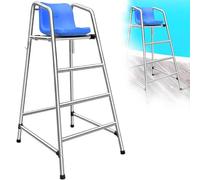 Lifeguard Chair, Detachable Stainless Steel Construction, for Pool Safety and Observation