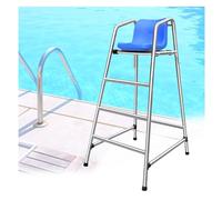 Lifeguard Chair Swimming Pool Safety Ladder Stainless Steel with Seat Hook and Sun Protection Hole