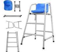 Lifeguard Chair with Ladder, Seat, Hook, and Sunshade for Pool and Water Park Safety