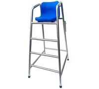 Lifeguard Chair with Umbrella Hole for Pools, Adults Kids Swimming Pool Elevated Life Guard Chairs with Foot Pedal, for Deck/Beach/Water Park, Heavy Duty Stainless Steel(120cm(47.2in) Tall) (One Colo
