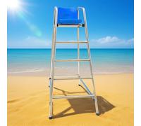 Lifeguard Observation Chair for Swimming Pools and Beaches, Stainless Steel with Hook for Safety and Visibility