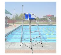 Lifeguard Observation Chair, Swimming Pool Lifeguard Chair Water Park Deck Pool, 47.2in/59in/71in Tall Stainless Steel Outdoor Life Guard Patio Beach Lake,Heavy Duty Public Pools with Seat
