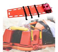 Lifeguard Safety CPR Board, Floating Stretcher for Swimming Pools, First Aid Spine Board with Seat Belt & Head Support for Emergency Rescues, Red