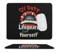 Lifeguard Save Yourself Mouse Pad Waterproof Ultra-Thin Non-Slip Rubber Base Square Mouse Mat Gaming Mousepad 9.8"x11.8"