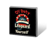Lifeguard Save Yourself Square Enamel Brooch Pin Button Badges Decoration Hat Clothing Bag Accessories Gift Crafts