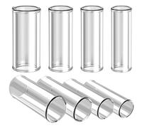 LIFEHIM 8pcs Glass Guitar Slide for Electric and Acoustic: Finger Knuckle Slide Guitar Multisize with Extra Large Guitar Slides Glass Small Medium and Large Long 70mm