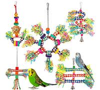 LifeIdeas 5PCS Bird Toys - Foraging, Shredding & Hanging Toys for Small to Medium Parrots, Conures, Cockatiels, Budgies, Lovebirds & Parrotlets - Bird Cage Accessories
