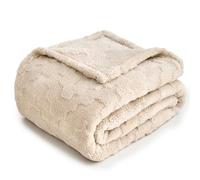 lifein Throw Blanket for Couch-Soft Boho Bed Throw Blanket, Cream Fleece Cute Tan Fluffy Lightweight Cozy Blanket