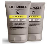 LifeJacket Daily Repair Moisturiser - Overnight Hydration Face Cream, Anti-Ageing, Anti Wrinkle, Light, Non-greasy, Cruelty free, Clinically Approved for Sensitive and Dry Skin (100ml (Pack of 2))