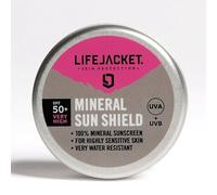 LifeJacket SPF 50+ Mineral Sun Shield | 100% Mineral Sunscreen for Sensitive Skin | Very Water Resistant 80 Minutes | Zinc Oxide & Titanium Dioxide | Kids 6 Months+ | Recyclable Tin 85g