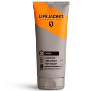 LifeJacket Sun Protection Gel SPF 30 UVA, UVA 5* Sun Cream/Sunscreen factor 30, Face + Body 200ml Lightweight, Non-greasy, Water resistant, Cruelty free, Clinically Approved for Sensitive & Dry Skin