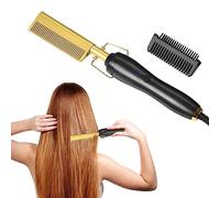 LIFEJXWEN Electric Hot Comb, 40W Electric Straightening Comb Ceramic Hot Comb Hair Straightener for Wigs, Afro Hair & Beard, 80-210 ℃ (Style-A)