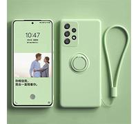 LIFEKA Ring Holder Magnetic Case For Samsung Galaxy A53 5G A52s A34 A22 A51 A12 A71 A32 A13 A73 A72 A33 A73 A54 Liquid Silicone Cover,green,A72