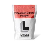 LifeLab Supplements Potassium Citrate Powder 500g - Pure, Unflavored Electrolyte for Fluid Balance, Nerve Support, Muscle Control and Blood Pressure