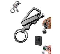 Lifelightern Lighter, 2026 New 3-in-1 Permanent Match Infinity Lighter with Multitool Keychain Bottle Opener,Waterproof Reusable Matchstick - Match Strike Anywhere, for Outdoor (Black)