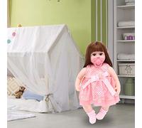 Lifelike 42cm Infants Doll with Long Hair, Baby Girl Doll, Adopting Technology, Great for Children's Birthday Presents or Play Toys (Princess Doll)