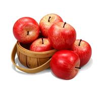 Lifelike Artificial Apples - 6 Pcs Red Simulation Fruits for Home Decoration, Kitchen, Party, Christmas Decor, Normal Size