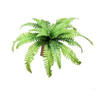 Lifelike Artificial Boston Fern for Outdoor and Home Decor Water-repellent Silk Flower Having Natural Green Foliage Perfect for Garden Patio F (2PCS)