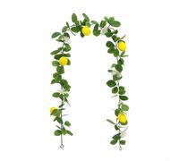Lifelike Artificial Lemon Vine 200cm Green Plant for Decorating for WINDOWS and Air Ducts (B)