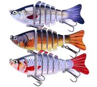 Lifelike Bionic 3D Fishing Lures for Freshwater Saltwater, beginners amateurs pros, Swimmax Swimming lure for Bass Trout Crappie Walleye Pike Bluegill Salmon, Swimbait for Bass Fishing, Family Fishing