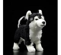 Lifelike Brown Siberian Husky Plush Toys Soft Cute Puppy Stuffed Animals Simulation Dog Collectible Toys Kids Gift 25cm Alaskan Malamute