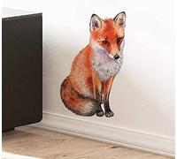 Lifelike Cute Adorable Red Fox Animal 3D Vinyl Wall Sticker Removable Wall Sticker Art Decoration Decor Nursery Baby Bedroom Playroom Living Room Mural