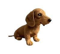 Lifelike Dachshund Dog Plush Toy Stuffed Animal Simulated Plush Puppy Toy Doll Realistic Dogs Act Like Real Excellent Gifts for Kids Birthday Party Dog Collection (Brown)