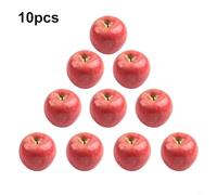 Lifelike Faux Fruits Pack of 10, For Decorating Your Home or Using As Event Props (Red)
