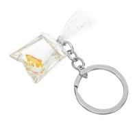Lifelike Fish Keychain Water Bag Shape Resin Goldfish Pendant Purse Charm for Women Handbag Backpack Accessories Novelty Key Ring