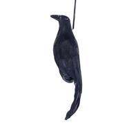 Lifelike Hanging Dead Crow, 12in PP Hanging Dead Bird Crow Scarer, Feathered Crows Decor, Realistic Simulation Crows Decoy With Black Feathers, Effective Bird Repellents For Garden Yard Farm Scaring